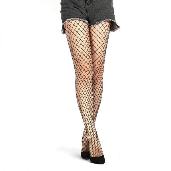 Fully Fashioned Fence Net Thigh Highs Stockings