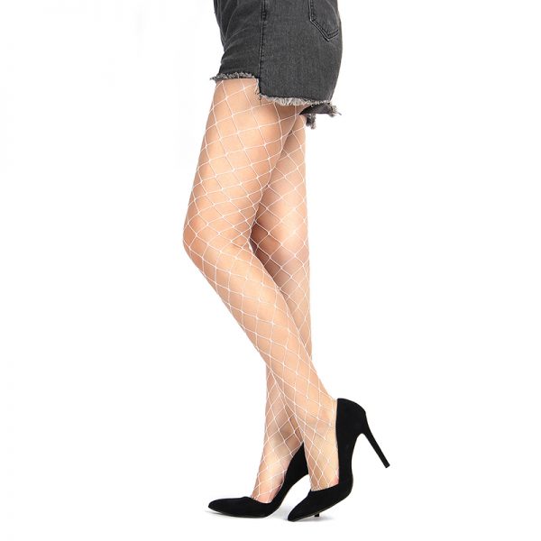 White Fence Net Thigh Highs Stocking - Image 3