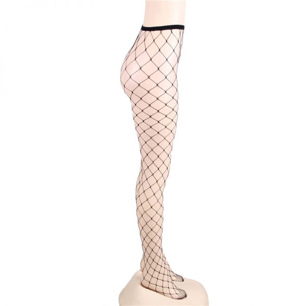 Fashion Black Sparkle Fishnet Pantyhose - Image 2