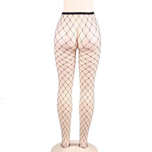 Fashion Black Sparkle Fishnet Pantyhose - Image 3