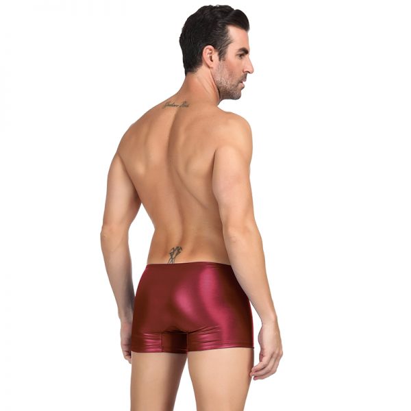 Men‘s Red Leather Pants With Exposed Hips - Image 3