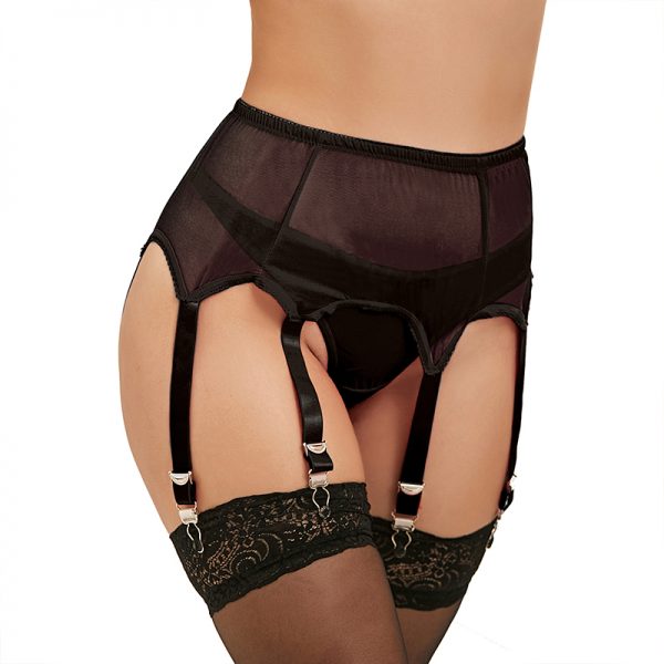 Black Sexy Lace Garter Panty