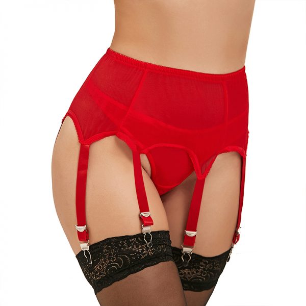 Red Sexy Lace Garter Panty
