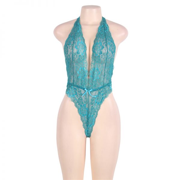 Floral Lace Green Teddy