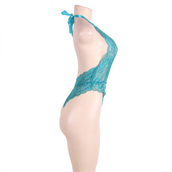 Floral Lace Green Teddy - Image 2
