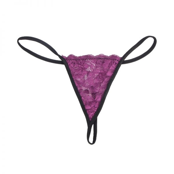 Sexy Purple Lace Bustier Lingerie Set With Blind Fold - Image 5