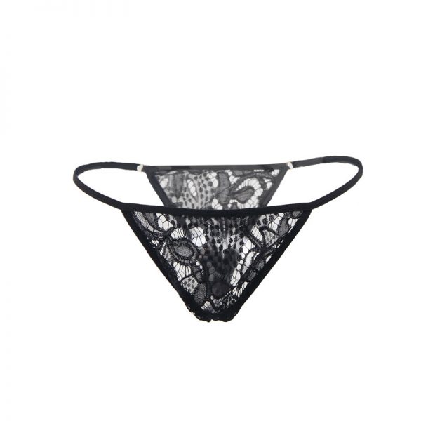 Black Lace Sleeveless Lingerie Set - Image 2