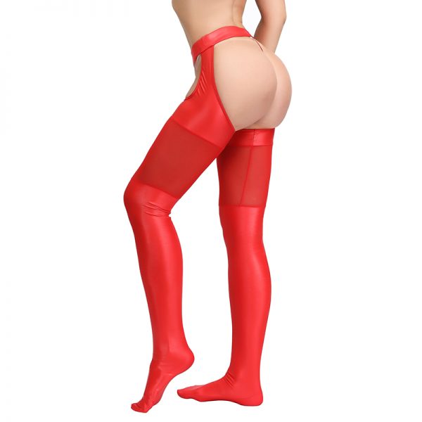 Red Faux Leather Stockings For Valentine‘s Day - Image 3