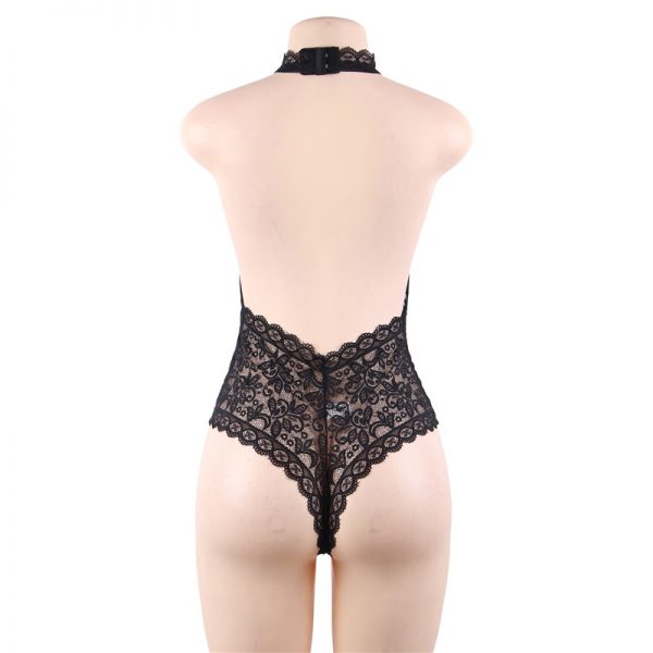Black Exquisite Lace Open Cup Body - Image 3