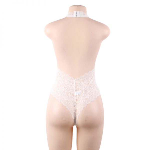 White Exquisite Lace Open Cup Body - Image 2