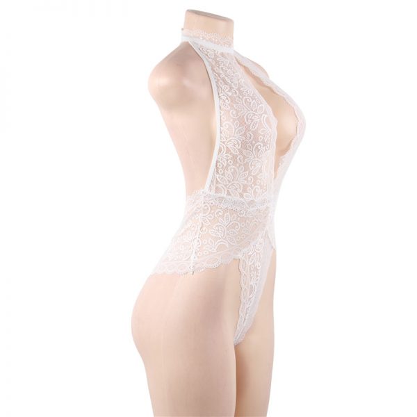 White Exquisite Lace Open Cup Body - Image 3
