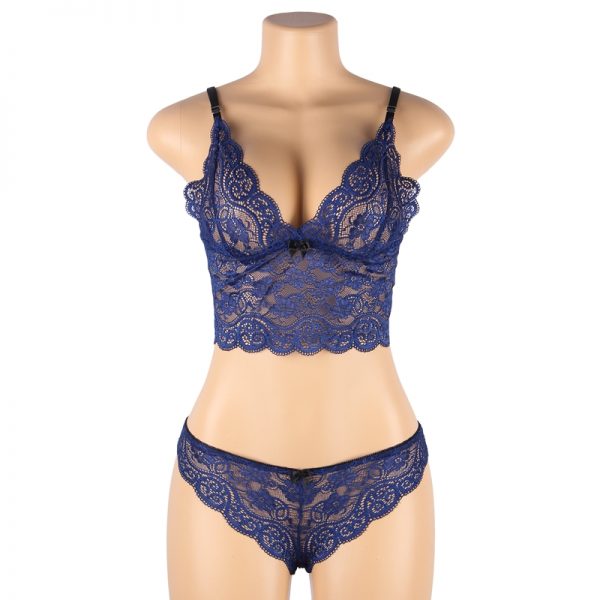 Women Hollow Sexy Sleepwear Nightwear Lace Trim Satin Top Pyjama Sets