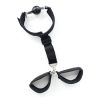 PlayHappy BDSM Ball Mouth Gag With Leather Handcuffs - Image 2