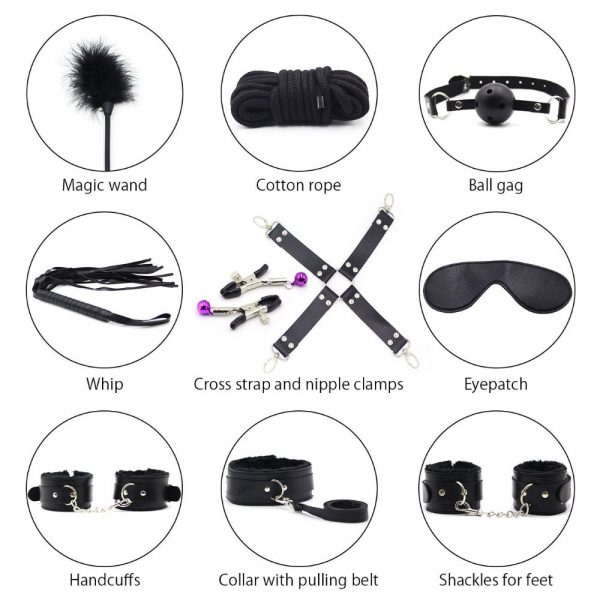 PlayHappy 10pc Bondage Kit for couples - Image 3