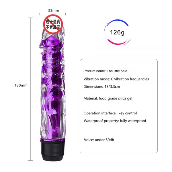 PlayHappy Big Jelly Vibrating Dildo - Image 2