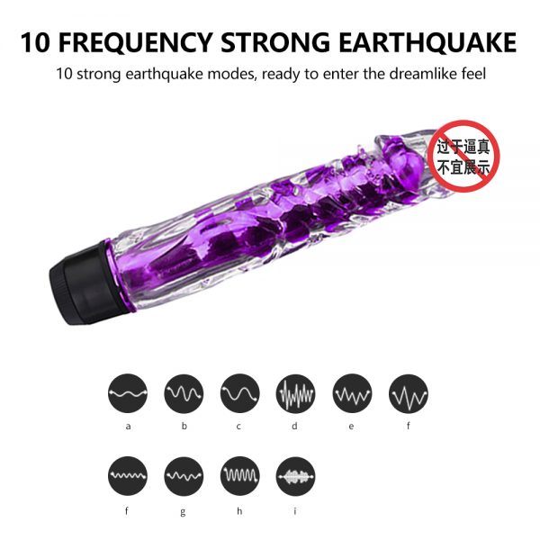 PlayHappy Big Jelly Vibrating Dildo - Image 5