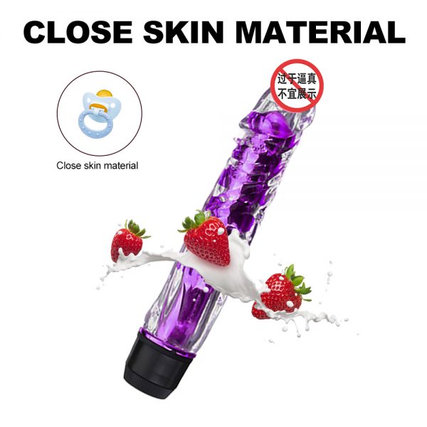 PlayHappy Big Jelly Vibrating Dildo - Image 6