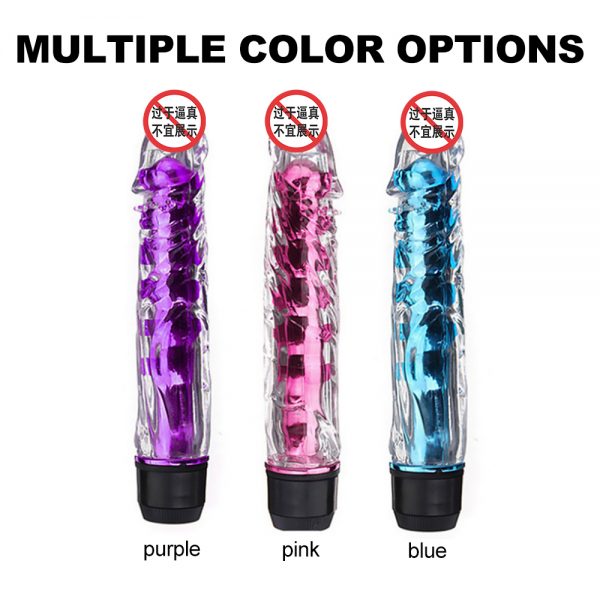 PlayHappy Big Jelly Vibrating Dildo - Image 7