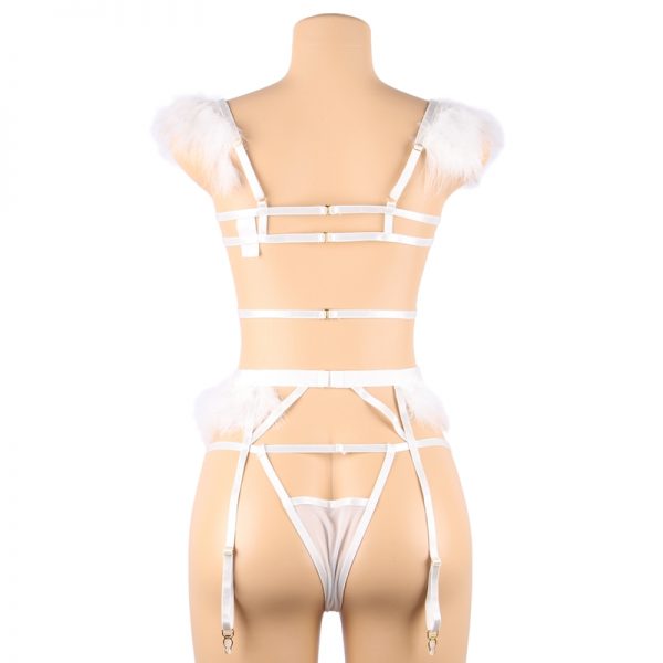 Sexy White 3 Piece Set With Underwire - Image 3