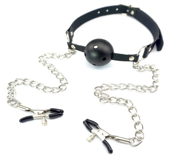 PlayHappy Gag & Nipple Clamp Set