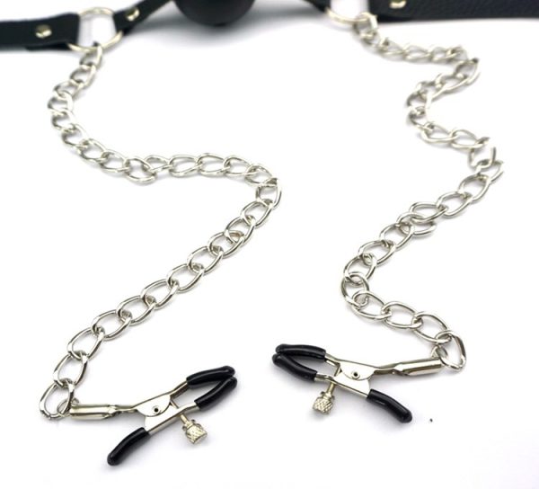 PlayHappy Gag & Nipple Clamp Set - Image 2
