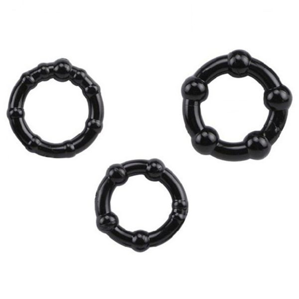 PlayHappy Stay Hard 3PC Penis Ring Set