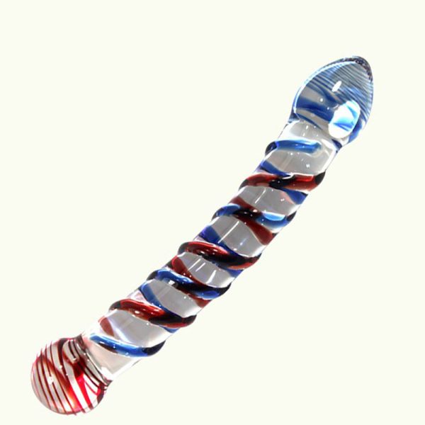 PlayHappy Swirl Ribbed Glass Wand